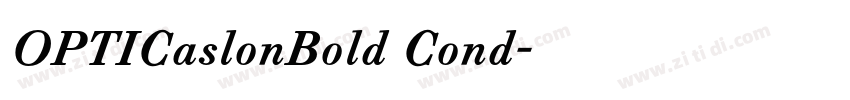 OPTICaslonBold Cond字体转换 OPTICaslonBold Cond字体转换